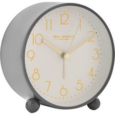 Metal Table Clocks Wm. Widdop William Modern Analog Metal Quartz Alarm Tabletop 11.5cm H x 11cm W x 5.5cm D Table Clock