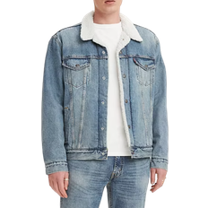 Levi's Men's Regular Fit Sherpa Denim Trucker Jacket - Mustard