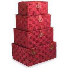 Paper Boxes & Baskets RED HAMPER Paper Rope Set of 4 Basket