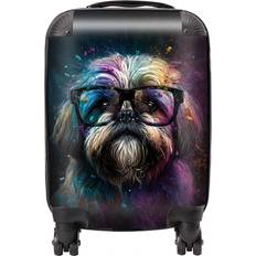 Multicoloured Luggage Warren Reed Apso Dog Face Splashart Suitcase Multi