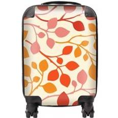 Red Suitcases Warren Reed Colorful Autumn Leaves Suitcase Red