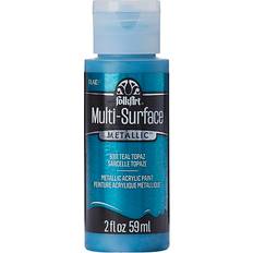 FolkArt Multi-Surface Metallic Paint 2 oz Metallic Teal Topaz
