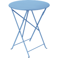 Blue Outdoor Bistro Tables Fermob Table Ronde Bistro Bleu Acier Laqué