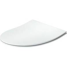 Badrumstillbehör Duravit Univavo WC-Sitz D-shaped Absenkautomatik Edelstahl Weiß