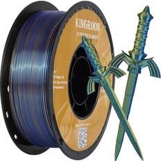 3D Printing Kingroon PLA Filament Dual Color Silk 0.03 mm 1kg Spool 2.2lbs 1.75 mm Blue Gold