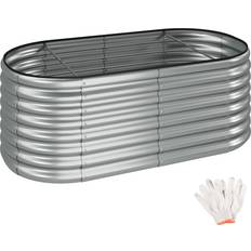 tectake Hochbeet Flormma 603l verzinkt 160x80x60 cm - silber