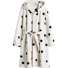 H&M Kid's Fleece Bathrobe - White/Polka Dot (0296476036)