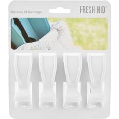 Fresh Kid Klämma Till Barnvagn Vit 4-Pack 7cm