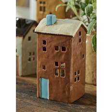 Turkis Fyrfadsstager Ib Laursen Lyshus Brighton H13.2 cm Turkis/Rust Fyrfadsstage