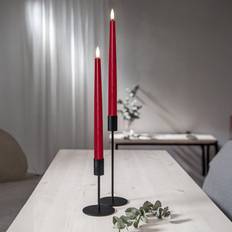 Star Trading LED Antikljus 2-pack Flamme Slim Röd 28,50 cm LED-ljus