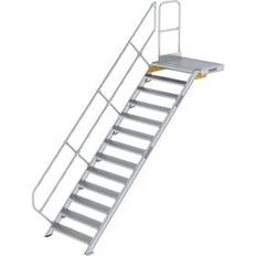 Treppenzubehör Günzburger Steigtechnik MUNK Treppe mit Plattform 45° 1000mm Stufenbreite 13 Stufen