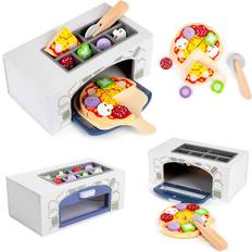 Træ pizzaovn ECOTOYS Ecotoys Pizzaovn I Træ + Tilbehør Køkken 1013