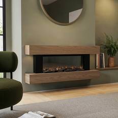 Electric fireplace Amberglo Oak 52inch WiFi Enabled Wall Mounted Electric Fireplace