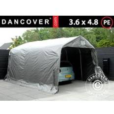 Dancover Garage Dancover Garagetält Förrådstält PRO 3,6x4,8x2,68m PE Grå (Byggnadsarea )