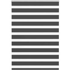 vidaXL Rullgardin Zebra Svart 95x150 cm Tyg Bredd 90,9 cm