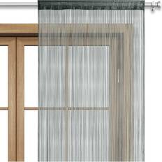 Trådgardin Dörrgardin 90 x 245 cm Mörkgrå