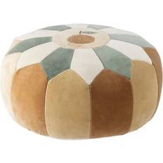Cottons Poufs Bloomingville Agnes Ottoman Ø50 x 30 cm Brown Pouffe