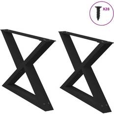 Sofabordben vidaXL Sofabordben 2 Stk 70 x 42-43,3 cm Stål Bordben