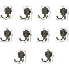 Metall - Röda Hallmöbler & Tillbehör INF Metallväggkrokar 10-pack Röd Brons Klädkrok