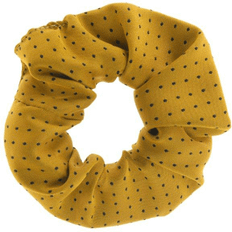 Hair Ties ShowQuest Pin Spot Scrunchie - Sunshine and Navy