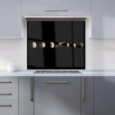 Black Splash Guards Warren Reed Solar System in Order Kitchen Splashback 700mm x 650mm Splash Guard