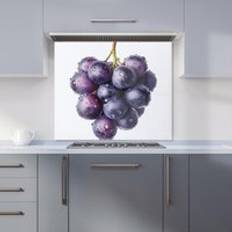 Black Splash Guards Warren Reed Glistening Grapes Cluster Kitchen Splashback 900mm x 750mm Splash Guard