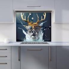 Grey Splash Guards Warren Reed Stag With Glasses Splashart W900mm x H750mm Splash Guard