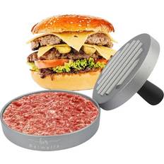 Hamburgerpressar Belmalia Non-stick med 100 Ark Bakplåtspapper Hamburgerpress