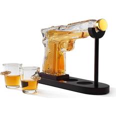 Bar Equipment Menkind Gun Decanter and Glasses Bar Set