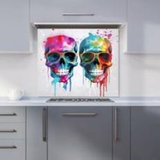 Splash Guards on sale Warren Reed Splashart Happy Skeletons Kitchen Splashback 700mm x 750mm Splash Guard