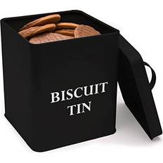 Andrew James Vintage Style Metal Storage Box 15.5 x 15.5 x 18 cm Biscuit Jar