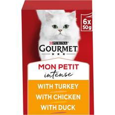 Gourmet Gourmet Mon Petit Intense Duck Chicken and Turkey Adult Wet Cat Food 6x50g Pack of 8