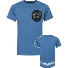 Snowboard Clothing Two Legged Dog Mens Short Sleeved T-shirt - Blue