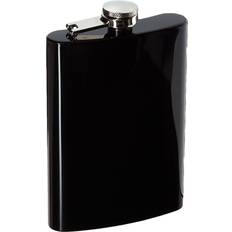 Pioneer Top Shelf Flasks Stainless Steel 8oz Black Hip Flask