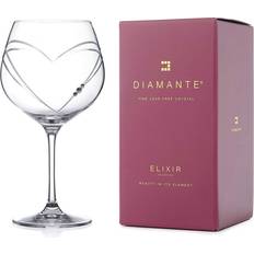 Diamante Home Heart In Hearts Gin Copa Hand Cut And Embellished with Swarovski Crystals Cocktail Glass