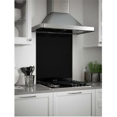 GoodHome Black Glass Effect Splashback Nashi Back 800mm W600mm T5m Splash Guard