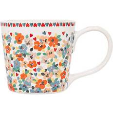 Cath Kidston Painted Pansies Cream Dolly Mug Cup & Mug