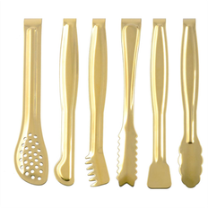 Gold Kitchen Utensils Kove 6 Pcs Food Tongs Set Gold Cooking Tong