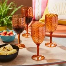 Orange Wine Glasses Dunelm Ripple Orange Umber Wine Glass