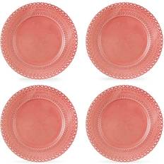 Bordallo Pinheiro Fantasia Set of Four Unisex Ceramic One Size Pink Dinner Plate