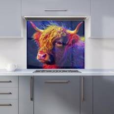 Warren Reed Highland Cow Kitchen Splashback 900mm x 750mm Splash Guard