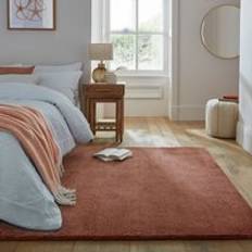 Dunelm Luxury Ribbed Texture Rug - Novah Clay