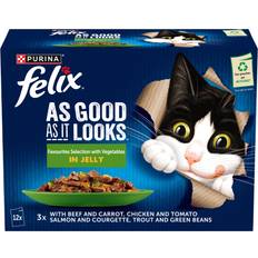 Felix Pets Felix As Good As It Looks Favourites Selection With Vegetables In Jelly Wet Cat Food 12X85G