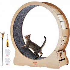 VEVOR Cat Exercise Wheel 43.3" Large Cat Treadmill Wheel for Indoor Cats Yellow