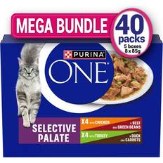 Purina ONE Pets Purina ONE Mini Fillets Selective Palate Wet Cat Food 80 x 85 G Pack Of 10