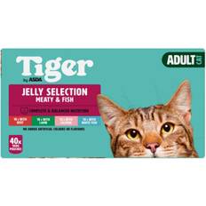 Asda Tiger Adult Cat Food Jelly Selection 40 x 100g Pouches