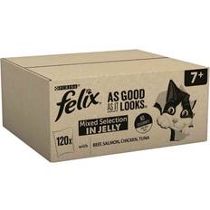 Felix Cats Pets Felix Senior Wet Cat Food in Jelly 120 x 100 g