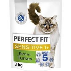 Pets Perfect Fit 3Kg Advanced Nutrition Sensitive Adult Dry Cat Food Turkey 4X750G
