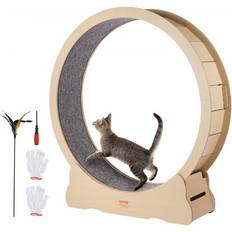 Cat wheel VEVOR Wooden Cat Exercise Wheel 52" Large Treadmill Wheel