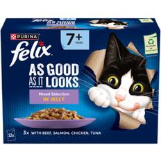 Felix Cats Pets Felix Senior 7+ Mixed in Jelly Wet Cat Food 12x85g